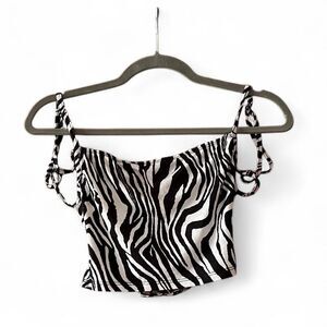 Shein Women's Zebra Crop-top